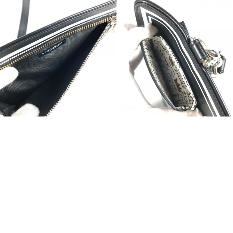 Dolce & Gabbana Dolgaba Pouch Logo Leather Black
