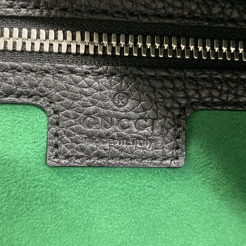 Gucci Sac Jumbo GG Backpack Black Leather