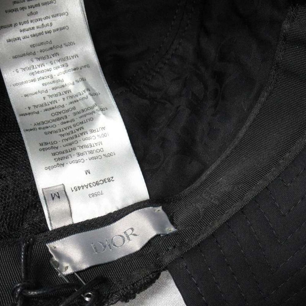 Dior Oak Split Cap Bucket Hat Hybrid Hat Trotter Contrast M Black