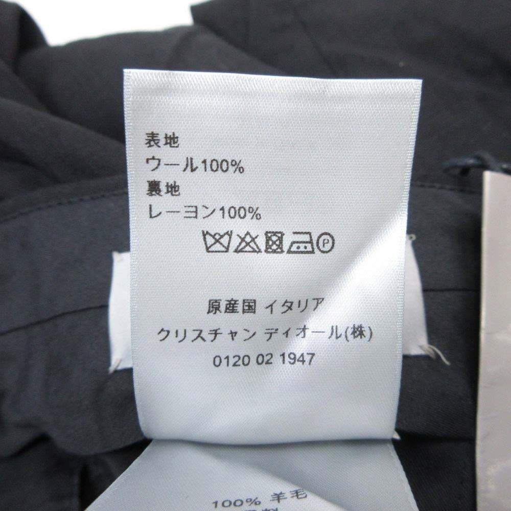Dior Homme Wool Trousers Pants Pleated No Tuck 48 Black