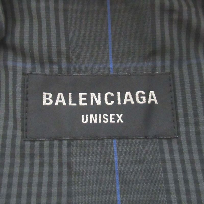 Balenciaga Plaid Oversize Chesterfield Coat 1 170 Gray