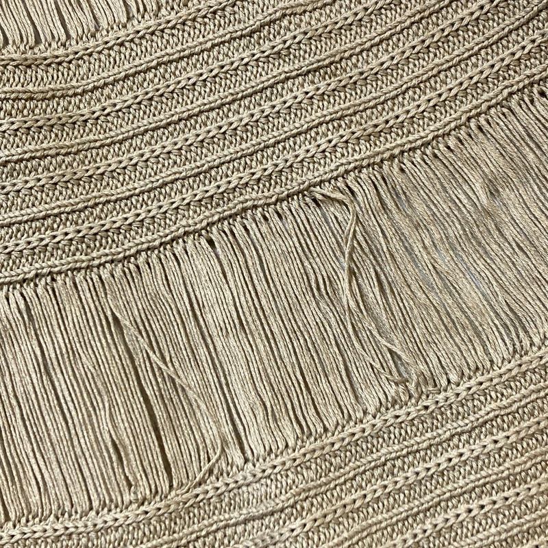 Celine Silk Cotton Knit Fuscato S Beige Skirt