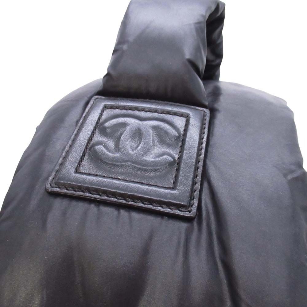 Chanel CC Logo Quilted Backpack Purse Black