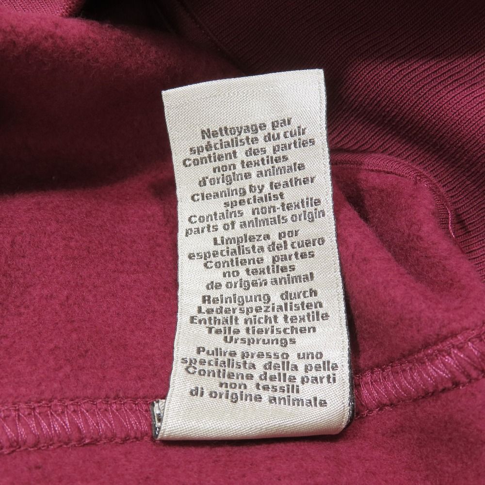 Hermes Etriers Decales Armor de Carre Leather Patch Hoodie Brushed Lining Wine