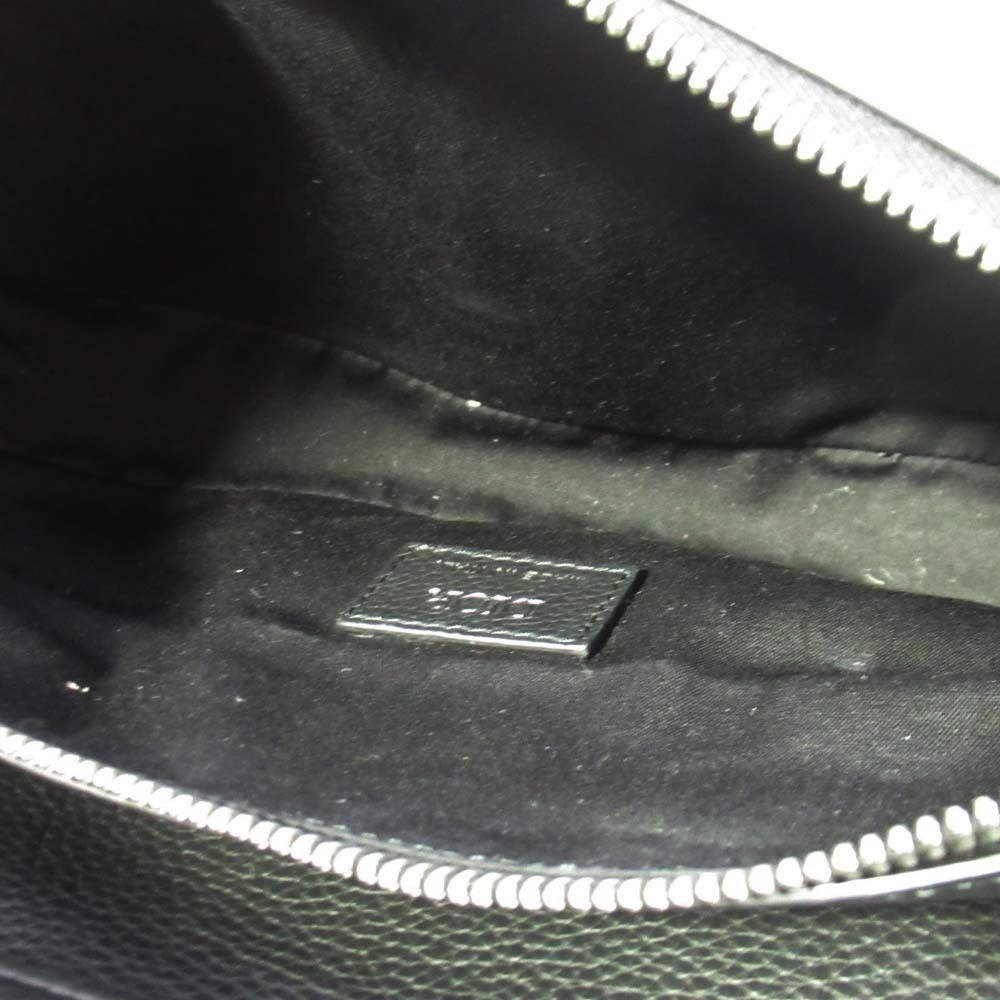 Dior Saddle Bag Crossbody Gray Calfskin Purse Black