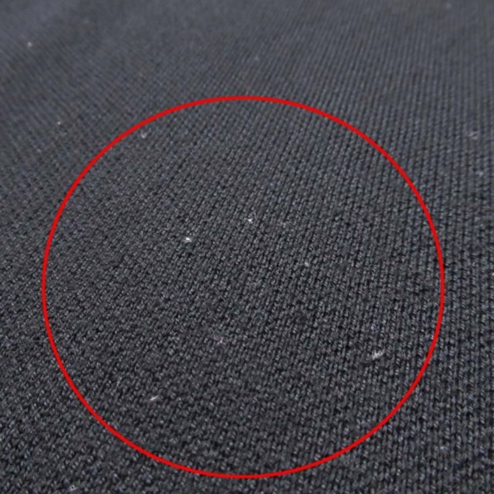 Gucci GG Logo Embroidery Short Sleeve Wool Knit Top Short Sweater S Black