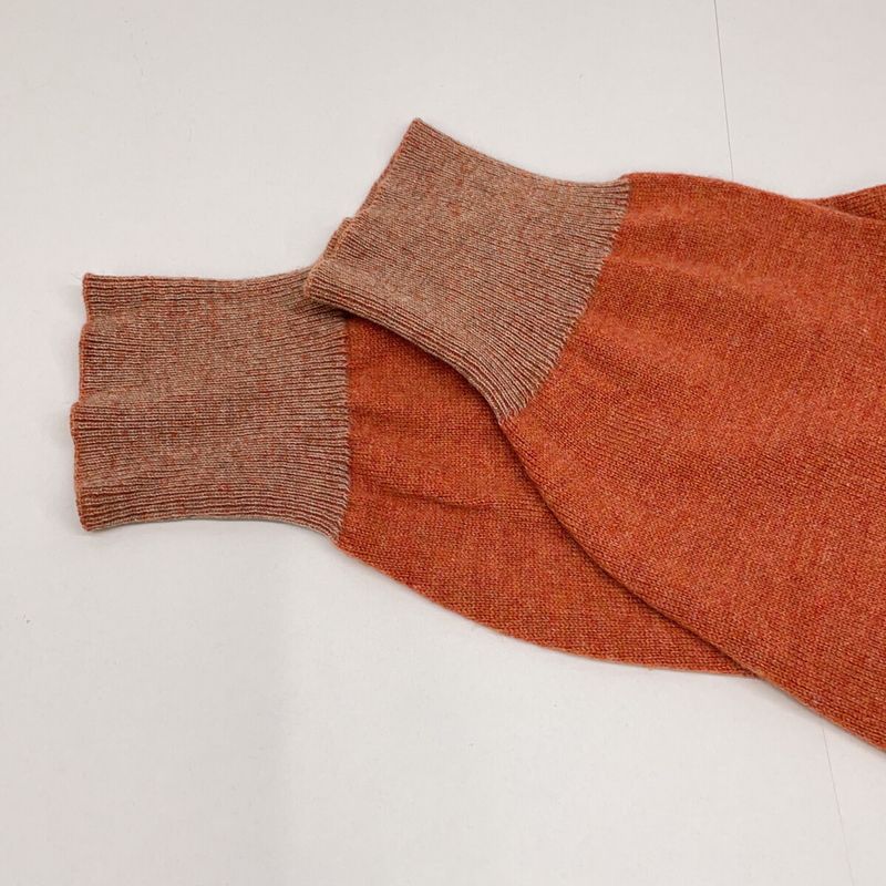 Brunello Cucinelli Orange Cashmere 100 Cleanneck Long Sleeve Knit Pull Over 46