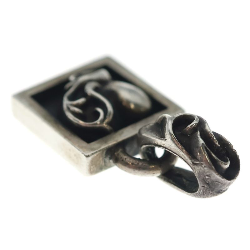 Chrome Hearts Framed Heart Charm Pendant Top Silver