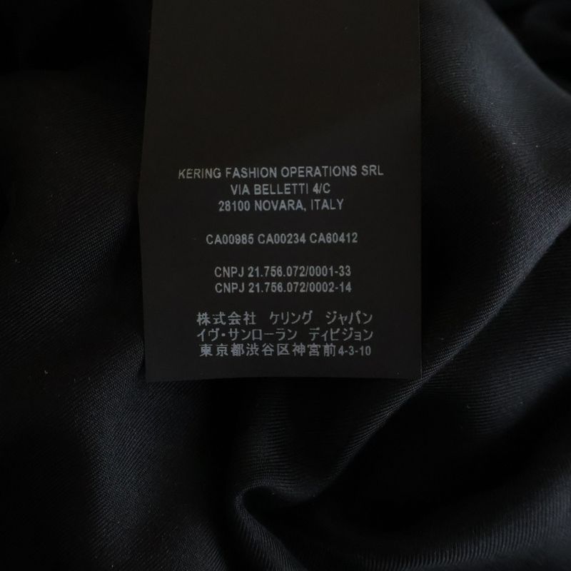 Saint Laurent Paris Italian Velvet Tiered Jacket Black