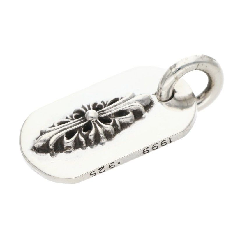Chrome Hearts Raised Dogtag Dog Tag Silver Necklace Top