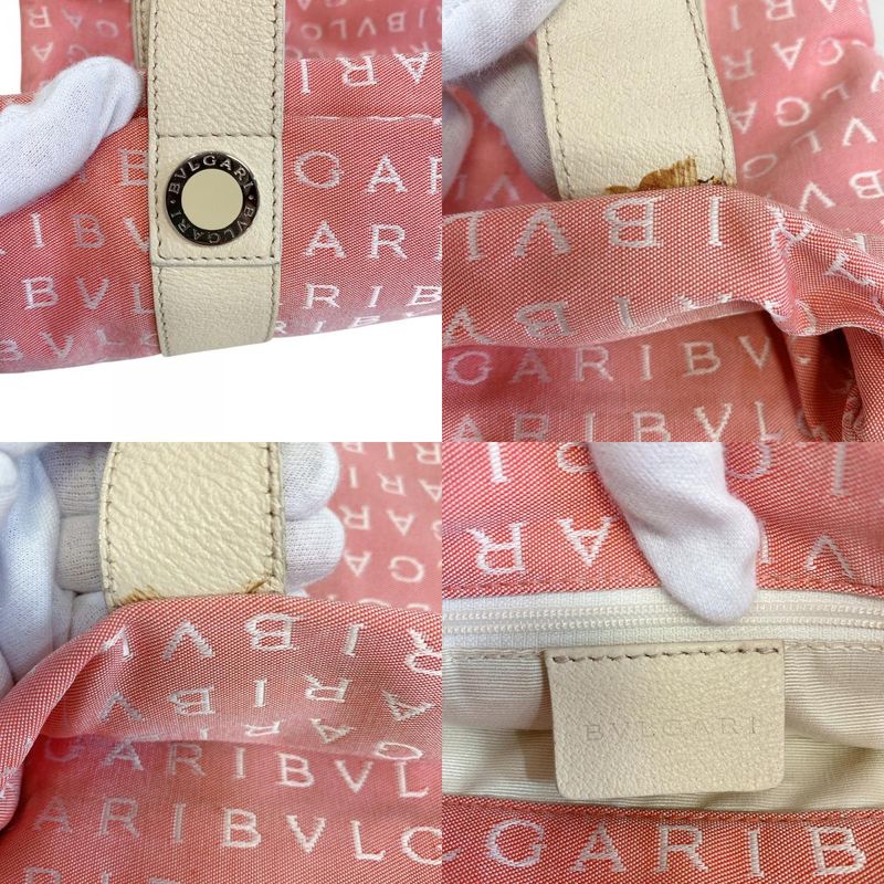 Bvlgari Logo Mania Canvas Tote Pink