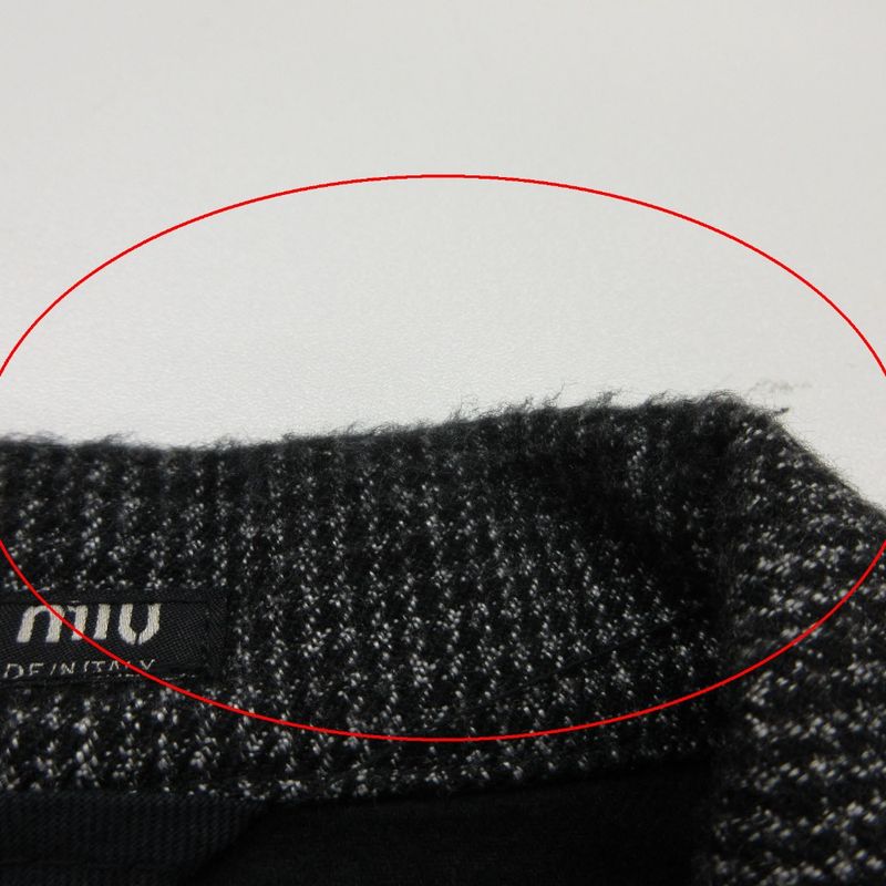 Miu Miu Vintage Archive Jacket Tracker Y2k Houndstooth Pattern Gray