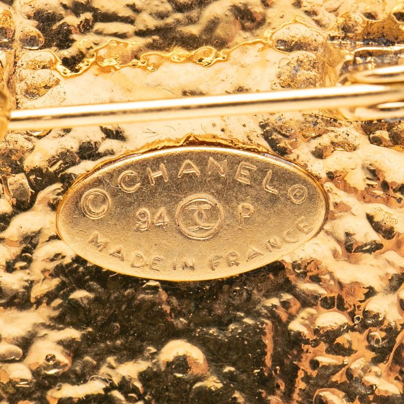 Chanel CC Logo Brooch Gold Plated