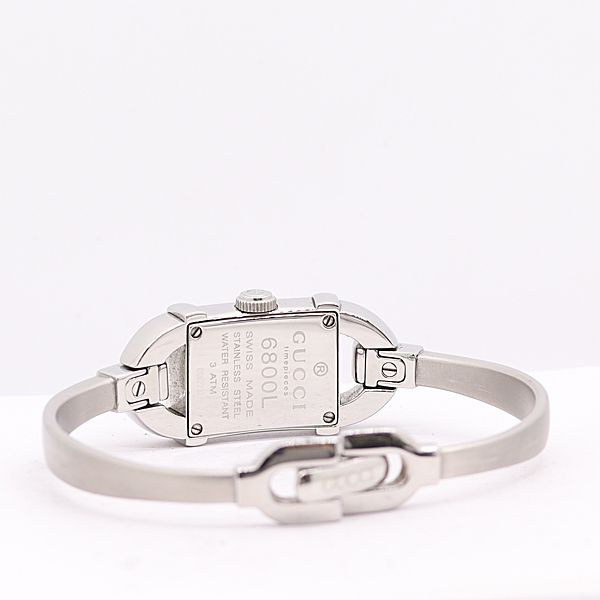 Gucci Bangle Watch Quartz White Dial Kri