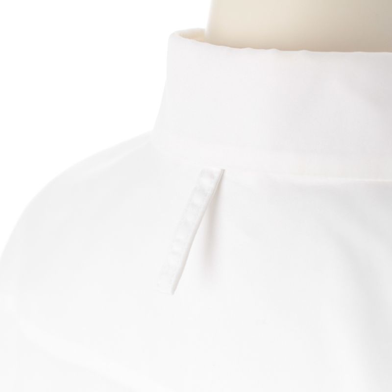 Hermes Logo Embroidery Long Sleeve Shirt Blouse White 34