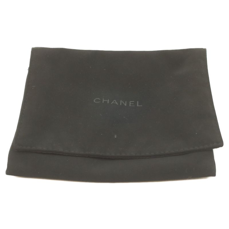 Chanel 2.55 Soavy Black Vintage Calf Card Case Chain Mini