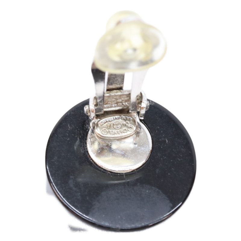 Chanel CC Heartline Stone Earrings