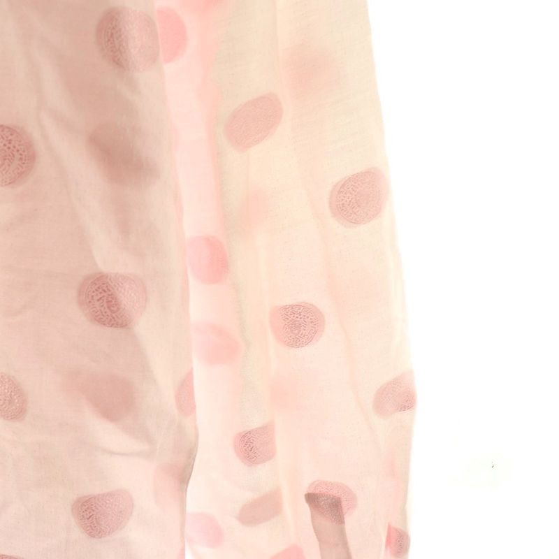 Versace Gianni Long Sleeve Shirt Dot Satin Light Pink CX