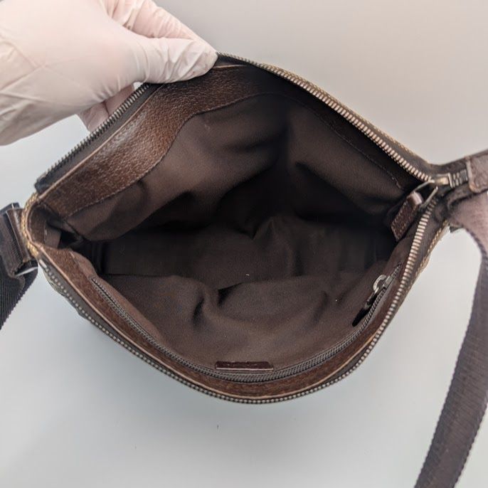 Gucci GG Canvas Shoulder Bag Brown