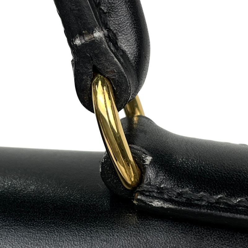 Hermes Kelly 32 Sellier 2-Way Handbag Box Calf Black