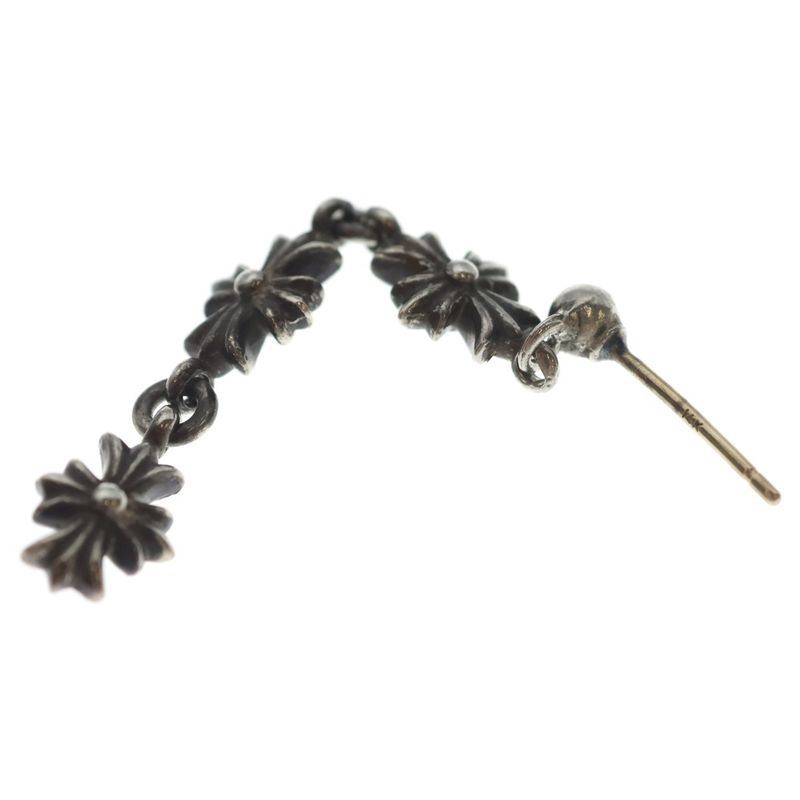 Chrome Hearts Tiny CH Pls 3 Ech Plus 3 Drop Earrings Silver