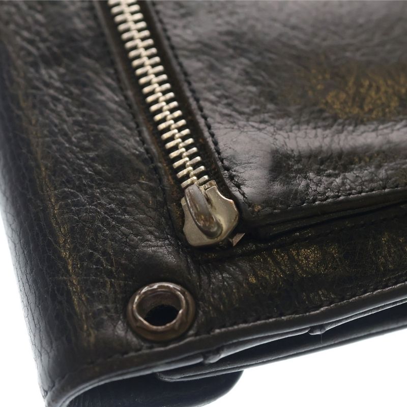 Chrome Hearts Wave Leather Wallet Black