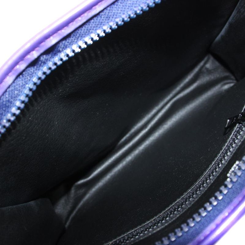 Celine Clutch Second Leather Logo Blue Purple