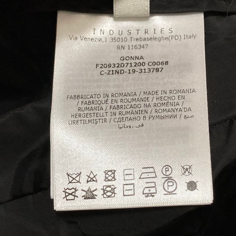 Moncler Gonna Nylon Pleated Long Skirt 38 Black