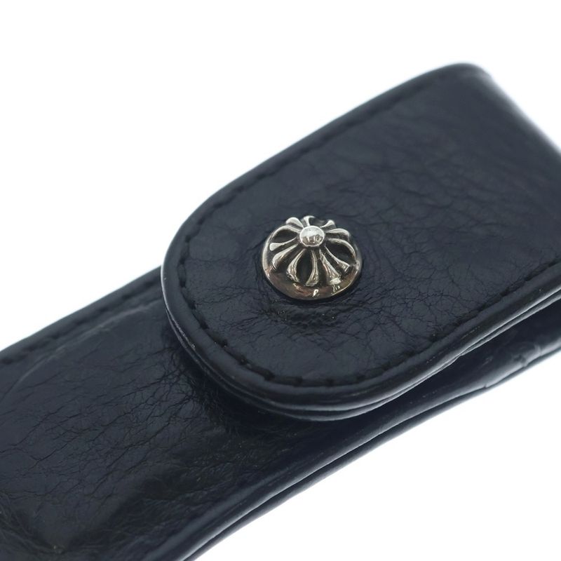 Chrome Hearts Toothpick Case Leather Toe Pick Black Shoulder Bag