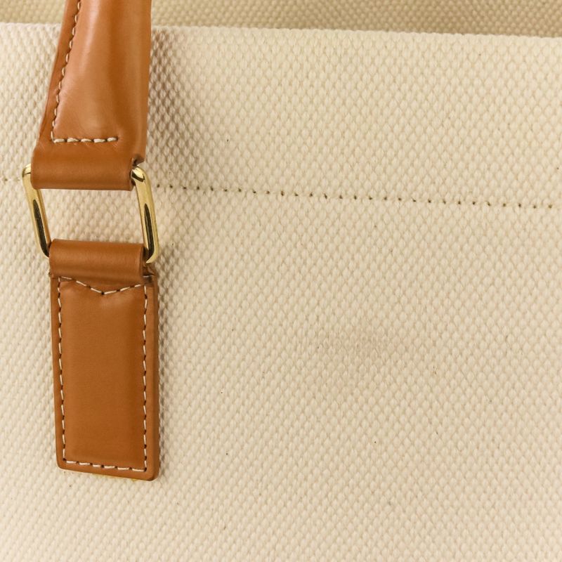 Celine Horizontal Cabas Tote Natural White