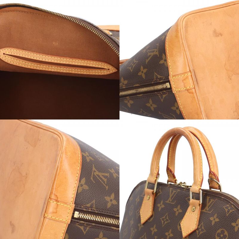 Louis Vuitton Alma Monogram Handbag Canvas Brown
