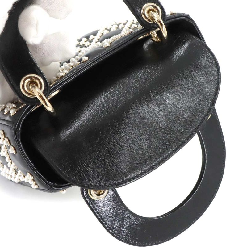 Dior Cannage Lady Mini 2-Way Hand Chain Shoulder Bag