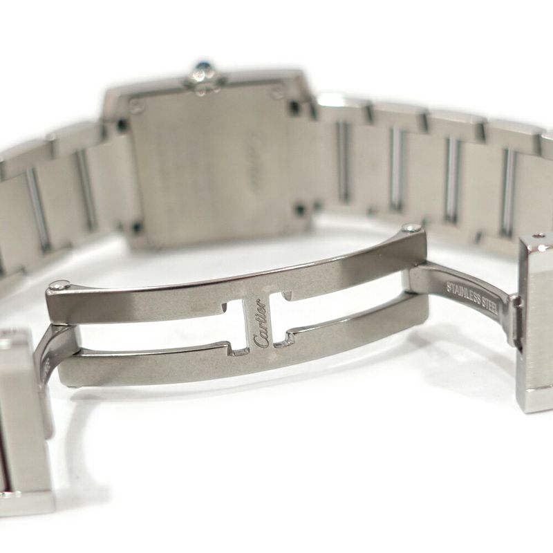 Cartier Tank Francaise Small SM Silver Stainless Steel Quartz Watch