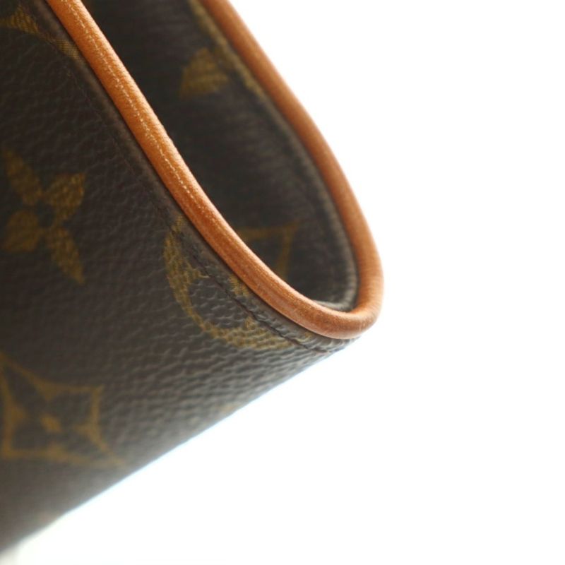 Louis Vuitton Pochette Twin GM Shoulder Bag Flap Monogram Pattern Brown