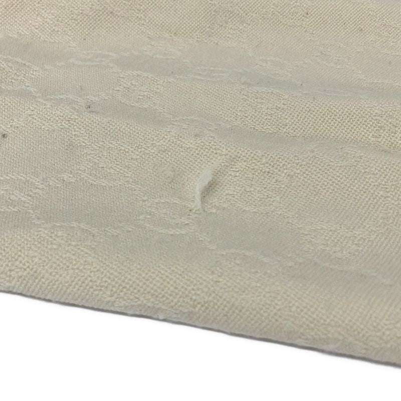 Gucci Scarf Ivory Fringe GG Pattern Wool