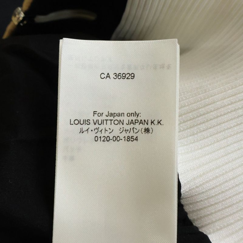 Louis Vuitton Silk Blend Color Block Zip Up Bomber Jacket Brown Black