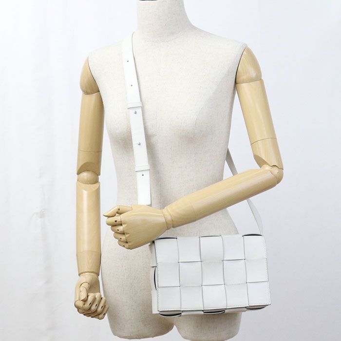 Bottega Veneta Small Cassette Maxi Intrecciato Crossbody Shoulder Bag Leather