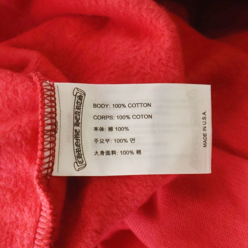 Chrome Hearts Sweatshirt Plv English Print Hoodie Red
