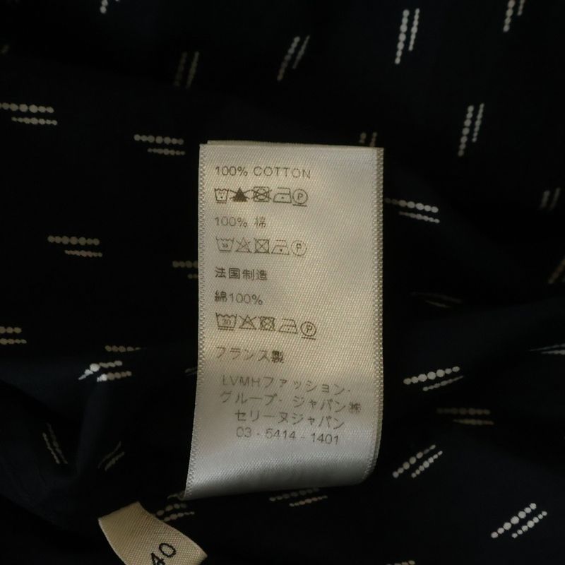 Celine Sorbonne Color Dot Print Long Sleeve Shirt Black
