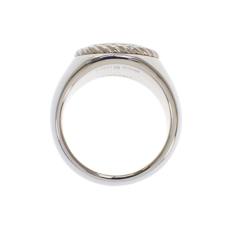 Hermes Cargo Ring Anchor Marine Star Silver