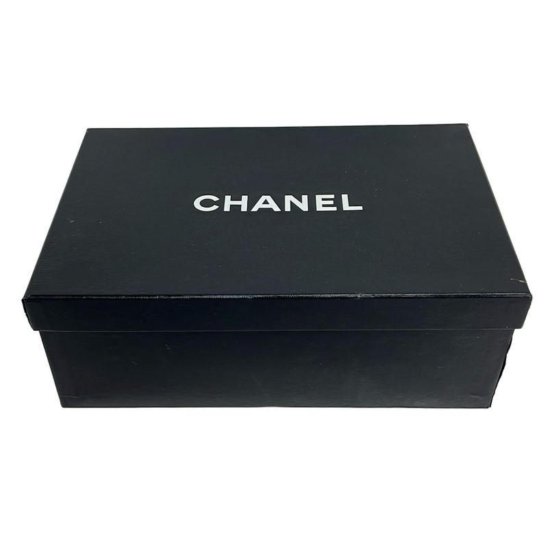 Chanel Sandals 36 Black White Leather