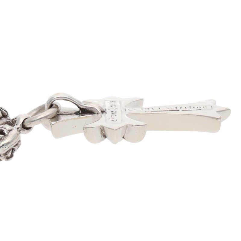 Chrome Hearts 1 Crsbl Chn Sml CH Crs Cross Ball Chain Small CH Silver Necklace