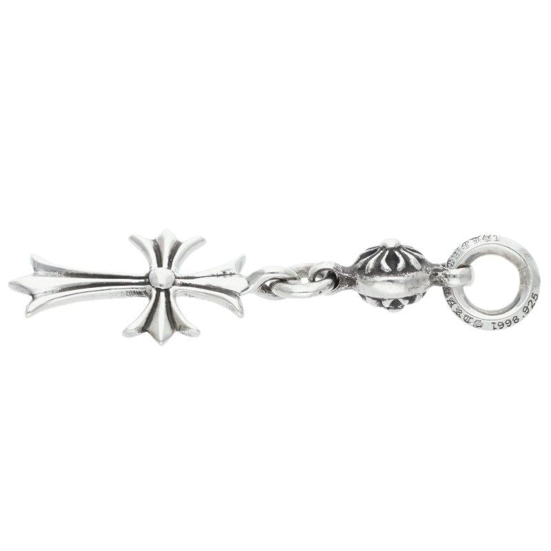 Chrome Hearts Tny CH Crs 1 Ball Tiny Ch Cross Silver Necklace Top