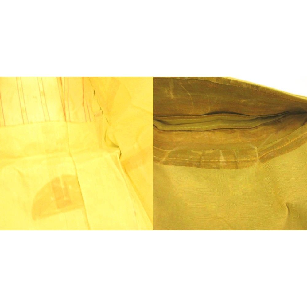 Hermes Rubberized Coat Stainless Steel Knee Length S Yellow Green