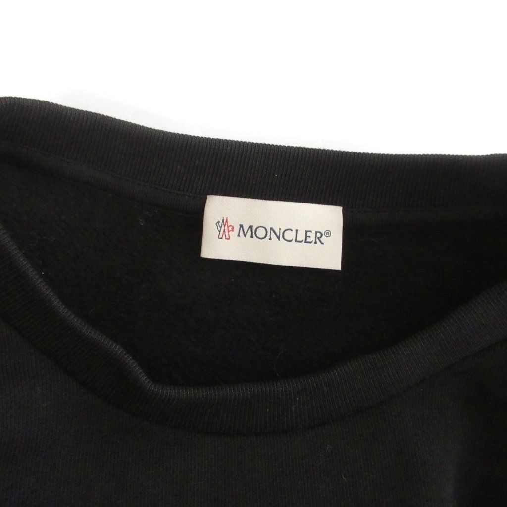 Moncler Sweatshirt Long Sleeve Brushed Lining Patch Black XL