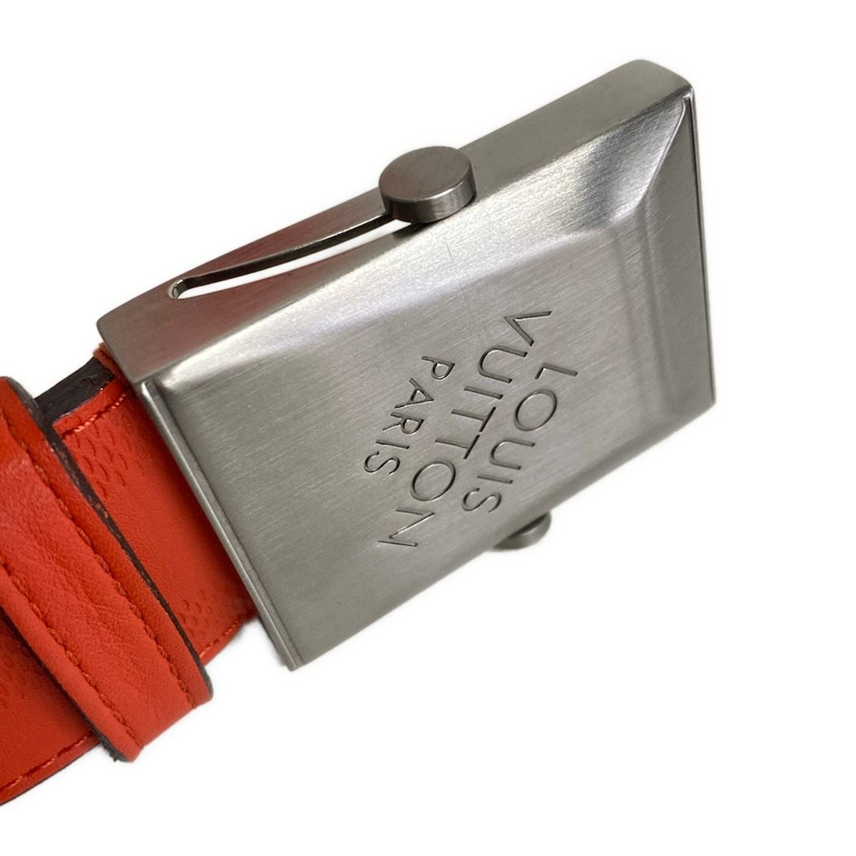 Louis Vuitton Belt 90 Ceinture Pyramid Red Leather
