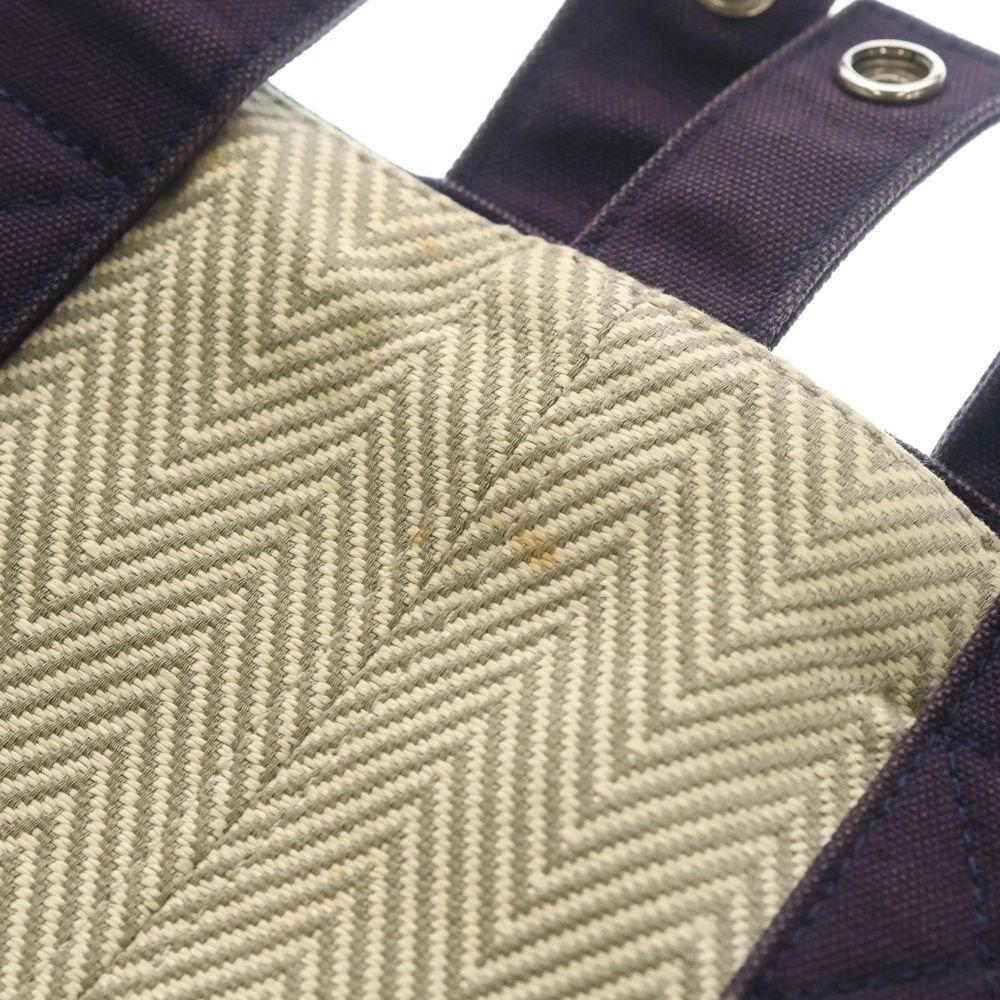 Hermes Pannier de Plage Tote Beige Canvas Leather