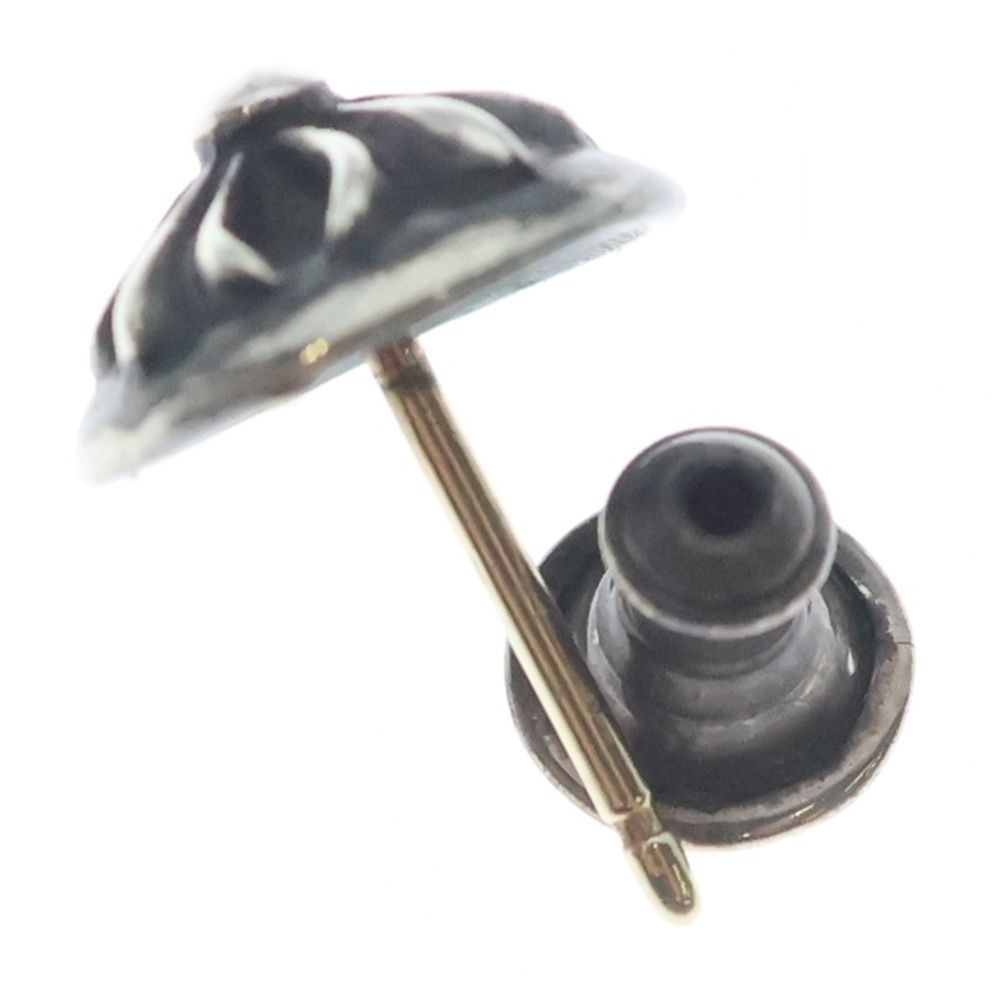 Chrome Hearts Stud Crsbll Cross Ball Earrings Silver