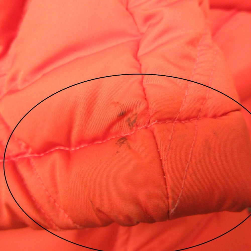 Versace Versus Down Jacket Coat Long Length Hooded Orange