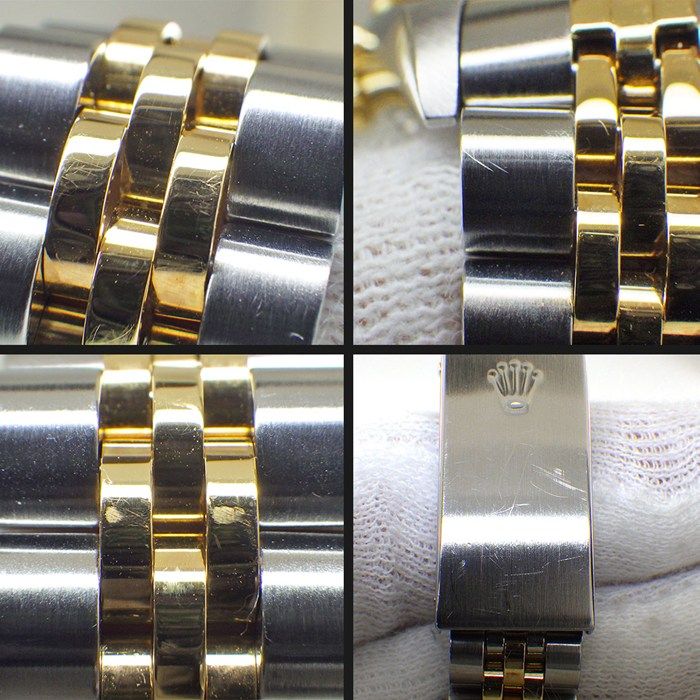 Rolex Datejust Number Black Dial Date 18k Yellow Gold SS Automatic Winding Watch